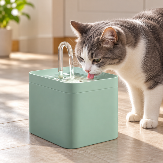 WhisperFlow 1.5 L Pet Fountain — shown in use