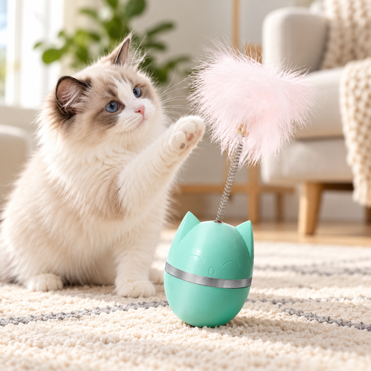 Interactive Feather Cat Teaser — shown in use